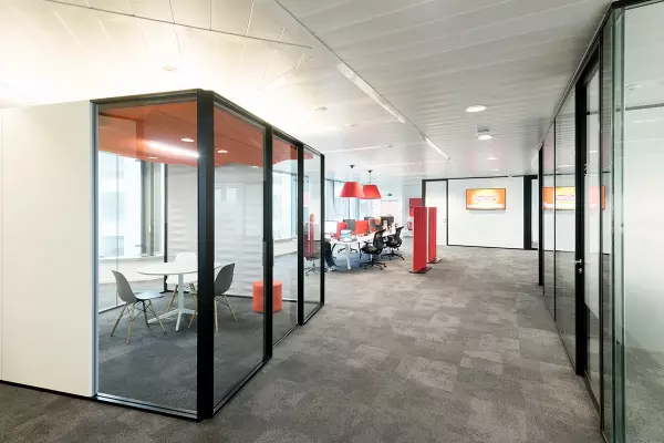 Complete interior RMB Office design with concentration workstation and individual workstations